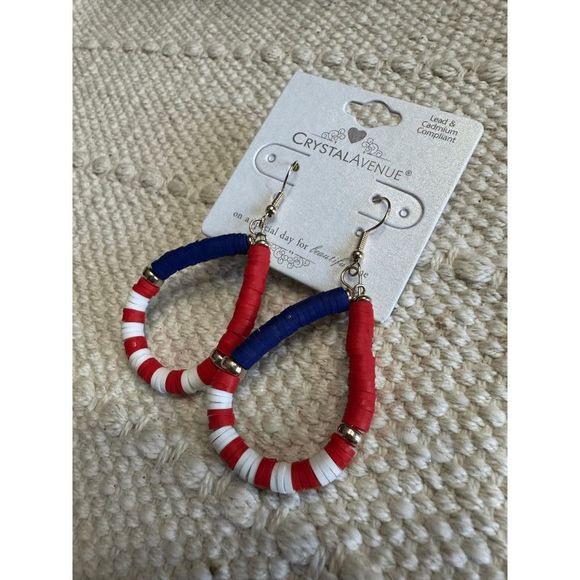 AMERICA'S SWEETHEART TEARDROP EARRINGS - Picture 4 of 4